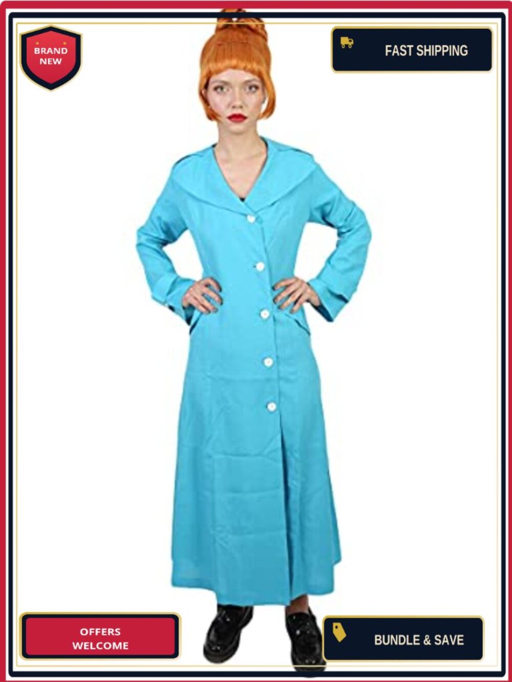 Adult Women's Cartoon Spy Long Trend Over Coat Costume Cosplay Halloween